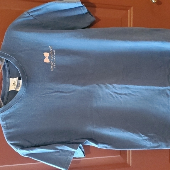 Simply Southern blue SS lama Tee shirt  Medium preowned - Picture 3 of 9